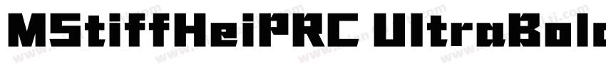 MStiffHeiPRC UItraBold字体转换
